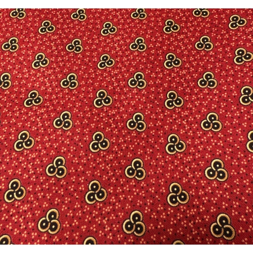 Benartex Giverny Red Cotton Fabric 1/2 yard x 44" Quilting Sewing Marianne Eliza